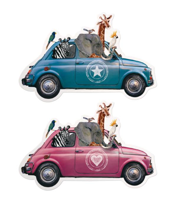 "Geboortekaartje - Auto vol dierenvriendjes - Jongen" - Afbeelding 3