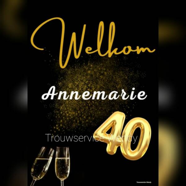 "Welkomstbord Ontwerp 40 Jaar"